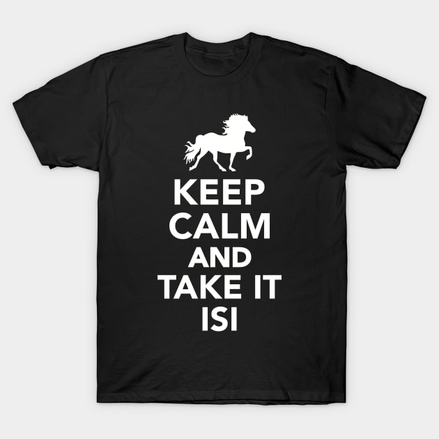 Keep calm and take it isi iceland horse T-Shirt by Designzz